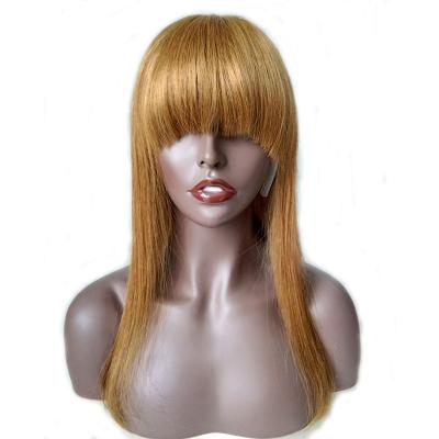 China Silky Straight Wave Colored Lace Front Wig , 27 Color Honey Blonde Sheer Straight Hair Straight Wig for sale