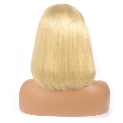 China Silky Straight Wave Blonde 613 Human Hair Wigs For White Women Blonde Lace Front Wig for sale