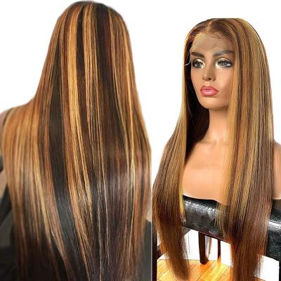 China Popular Straight Body Wave Highlight Wig Hair Lace Front Wig 250% Density for sale