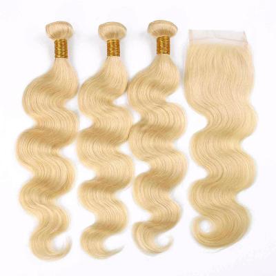 China Hot Selling Honey Blonde 613 Bundles Body Wave Blonde Hair Bundles Wet And Wavy Blonde for sale