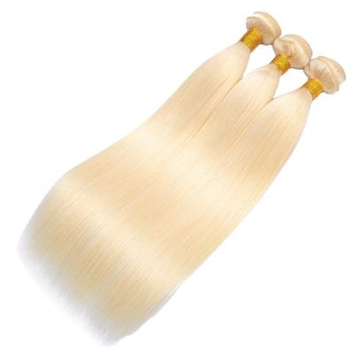 China Silky Straight Blonde Virgin Hair Bundles Short Blonde Straight Wave Hair for sale