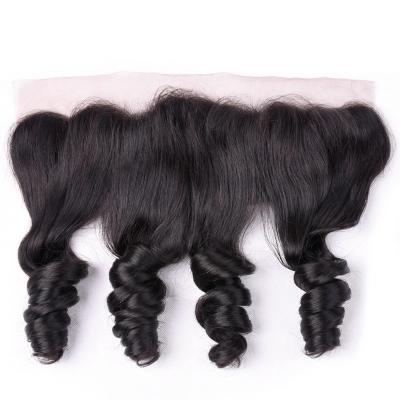 China Loose Wave 13 By 4 With Baby Hair Pre Plucked HD To Lace Brazilian Hair Loose Wave Headband for sale