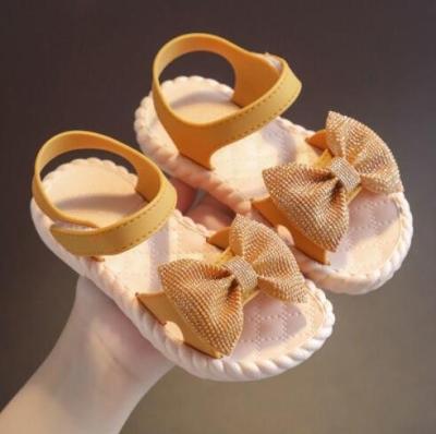 China Shangzhou OEM Anak-Anak Flat Sandal 2022 Summer New Student Sweet Bow Open Toe Children Sandals for sale