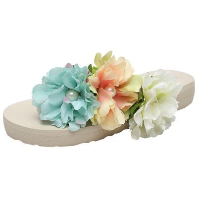 China Parent-child Anti-skid Holiday Seaside Anti-odor Shangzhou OEM Sepatu wanita flower slippers for sale