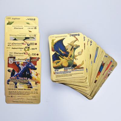 China Original Gold Foil Card 2022 Gx Tcg Vmax Ex Trade Playing Game Cards 55 Pcs Pokemon Card Box Trading Game Pokemon Card for sale