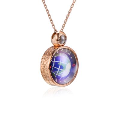 China New Trendy Style Stainless Steel Hot Pendant High Quality Earth And Starry Sky Necklace for sale