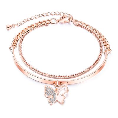 China CLASSIC Women Fashion Link Cuff Bangle Butterfly Bracelet for sale