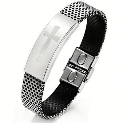 China 2018 TRENDY Fashion Silver Bracelet Designs For Men With Price for sale