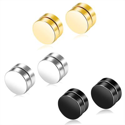 China Stainless Steel Fashion Jewelry Mens Stainless Steel Magnetic No Hole Earring for sale