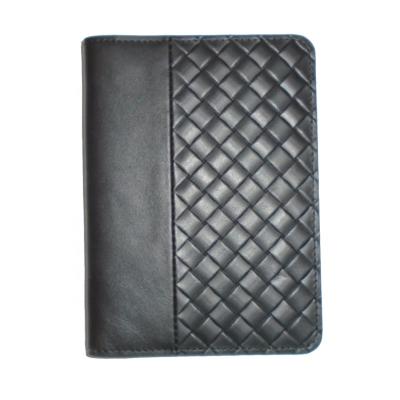 China Durable Black Genuine Leather Travel Seals Wholesale Manufacturer Passport Holder for sale