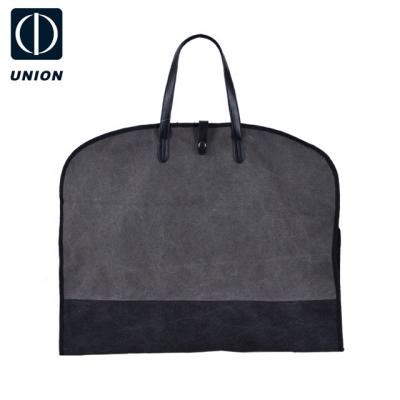 China Durable Customized Logo Canvas Travel Wholesale Manufacturer Storage Bag Suit Cover Travel Wedding Fabrics Garment Bags for sale