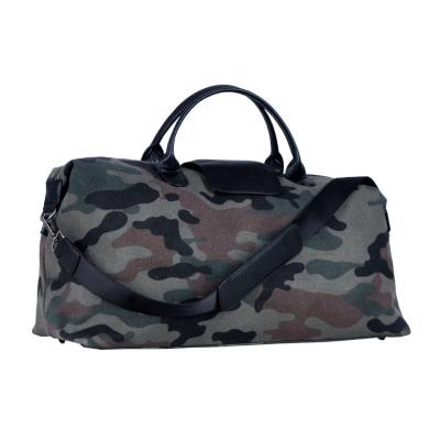 China Wholesale Durable Green Canvas Print Camouflage Manufacturer Gym Bag Fashion Weekender Duffel Bag Travel Bag for sale