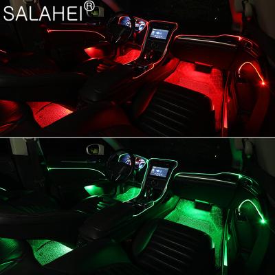 China Custom Top Control App Aluminum+led Full Extension RGB Car Interior Atmosphere Light for sale