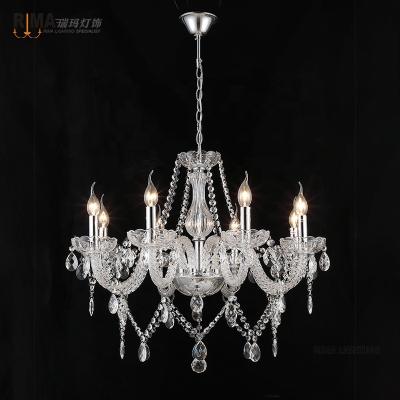 China Luxury Glass Chandelier k9 Crystal Chandelier Home/Club/Cafe/Candle Light Modern Bar/Living Room/Hotel Pendant Wedding Chandelier for Living Room for sale