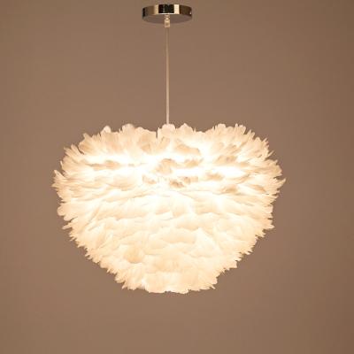 China Unique Art Modern Hot Sales Feather Chandelier&Pendant Lights Modern Indoor Lighting For Room for sale