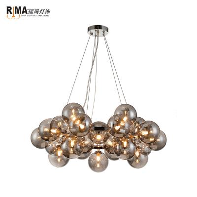 China Rima Lighting 2019 Simple Modern Hot Sale Modern Pendant Lamp with G9 25-Light Sputnik Glass Ball Light Source Chandelier for sale