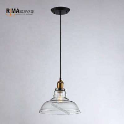 China Modern Simple Industrial Hanging Lights Kitchen Island Pendant Lighting Vintage Glass Lamps for sale