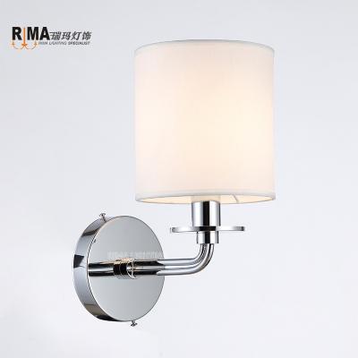 China Modern Popular European Style Wall Light Designer Shade Iron White Chrome Wall Lamp For Home for sale