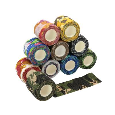 China High Elasticity 5cm*4.5m Camouflage Self Adhesive Bandage Bulk Logo Printing Custom Adhesive Pet Cohesive Bandage Wholesale Custom Cohesive Bandage for sale