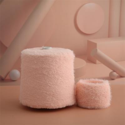 China No Fancy Yarn Imitation Nylon Scarf 2CM 100% Mink Hot Shedding Fabric Supplied By Stream for sale