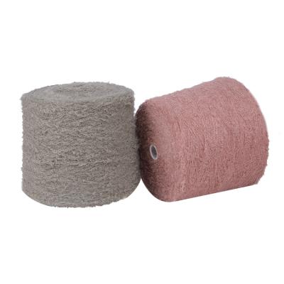 China Factory Price Fancy Yarn Mink Scarf Hairy Knitting Filament Soft Polyester Crochet Feather Fancy Yarn Textile for sale