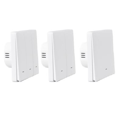 China Smart Home System ANDELI Wifi Smart Touch Wall Switch EU/UK Standard 433 By Smart Life And Tuya Fire App Control 220V Single/Zero Band 1/2/3 for sale