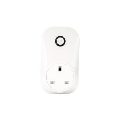 China Standard Wifi Tuya Smart Life 10A Socket Israel Wifi Smart Socket Works With Alexa And Google Auxiliary White Main Power for sale