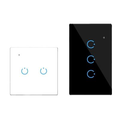 China Luxury Smart Home Homekit System Tuya Wifi Switch Smart Touch Glass Lamp Switch By App Voice Control Support Alexa Google Home US/EU/UK RF 433 for sale