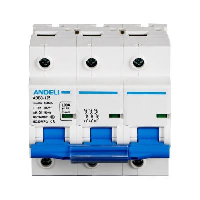 China ANDELI ADB3-125-3P mcb circuit breakers ADB3-125 for sale