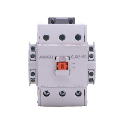 China ANDELI CJX5-50 50A 380V/220V AC 3 Pole Magnetic Contactor CJX5-50 for sale