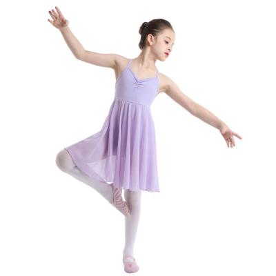 China Contemporary Dance Dresses Soft Elastic Chiffon Dance Costume Lyrical Ballroom Dancing Dress Ballet Dancing Dresses For Girls 2 To 12 Years Old for sale