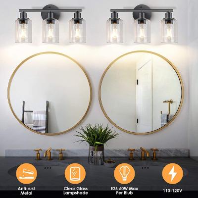 China Amazon Hot Sale Modern Single Bedroom Modern Bath Decorative Glass E27 E26 LED Wall Mounted Light for sale