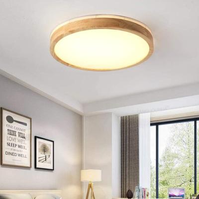 China Main 360 Glow Wooden Outdoor Mounted Ceiling Light, For Living Room 6000K Cool White 1620lm 18W, 30cm Log LED Lamp Ceiling Light, for sale