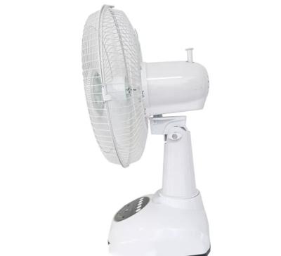 China Ventilador de mesa Solar, superventas, ventilador eléctrico de mesa de carga de 12 pulgadas con función de banco de energía, ventilador recargable Solar portátil en venta