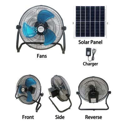 China Chargeable Solar Panel Fan AC Charging 3 Durability Eco Friendly Te koop