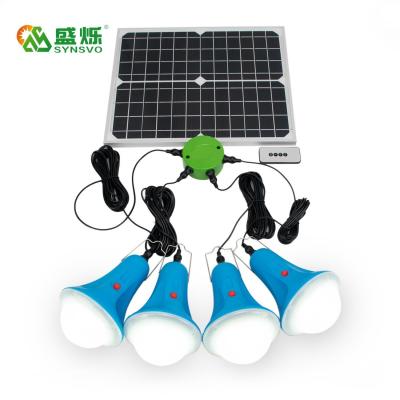 China CCC 50000 Hours 435Lum 12V Solar Lighting Kit With Remote Control Mini Solar Panel Battery Lighting Power System for sale