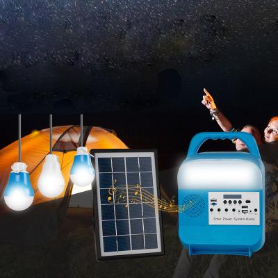 China IP55 6000mah 3 Watt 6 Volt-Solarradio-Licht Kit For Camping zu verkaufen