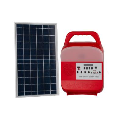 China 9W Solar Panel Lighting System Solar Emergency Light With Mobile Charger for sale