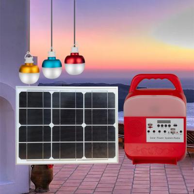 China ISO 15W Solar Power Bank LED Lights Mono Crystalline Cell Off Grid Solar Lighting Kit for sale