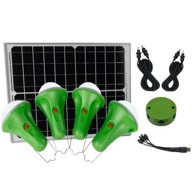 China Led Light Solar Power Kit Solar Panel Charge Home Lighting System Power Indoor Kit With 4 Lamps for sale