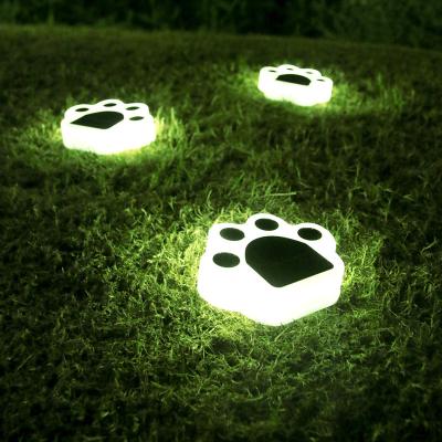 China dekorative Solarlichter 5000K 70lm schließen Cat Paw Print Solar Lawn Lamp an zu verkaufen