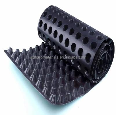 China 8mm 10mm 20mm 30mm 40mm 50mm 60mm Dimple Height Roof Garden Waterproof HDPE Compound Drainage Board for Building and Construction for sale