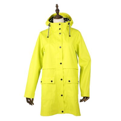 China QUICK DRY Ladies skiing waterproof raincoat Fashion hiking camping adventure warm coat windproof angling jacket PU coating OEM minimalism for sale