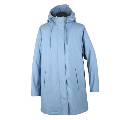 China Waterproof /Windproof/Eco-friendly/Durable/Soft Customized Any Color Waterproof Polyurethane Rain Wear Rain Jacket Women Men PU Rain Coat for sale