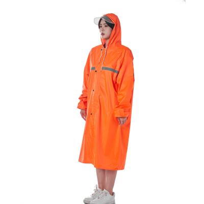 China Single-person Rainwear Support OEM customized Thickened Oxford long raincoat Reflective PVC raincoat for Adult for sale