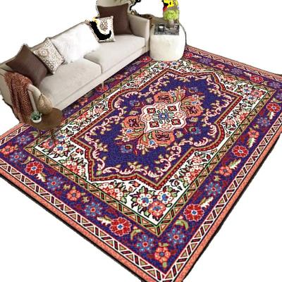 China Home Decor 2023 Distressed Polyester Distress Area Throw Floral Homemade Machine Washable Nuloom Persian Blanket for sale