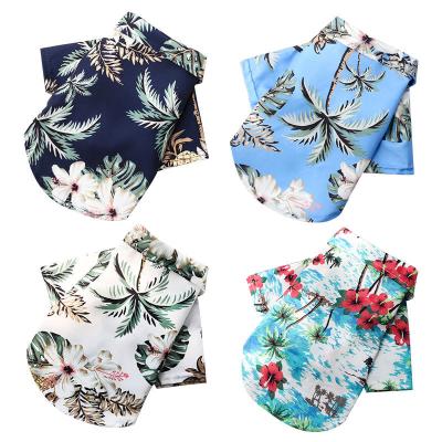 China Viable Wholesale Designer Dog Clothes Fashion Hawaii Style Beach Wear Spring Summer Pet Apparel Screen Printing Simons Cat T-shirt Dog Clothes for sale