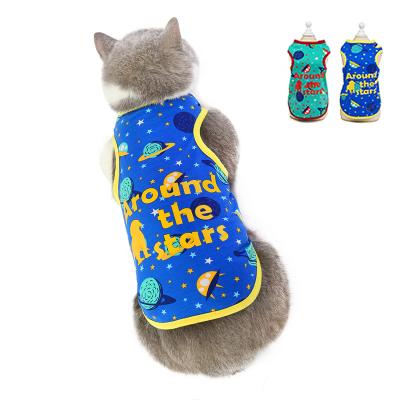 China Viable Hot Sale Spring Summer Cat Vest Cartoon Breathable Dog Clothes Pet Apparel And Accessories for sale