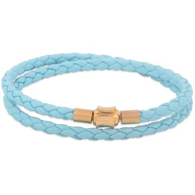 China High polished; Matte Finished Meaning Braided Rope Faux Leather Bracelet for sale