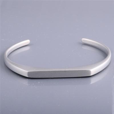 China High polished; Matte Finished Simple Style Modern Matte Stainless Steel Silver Bracelet for sale